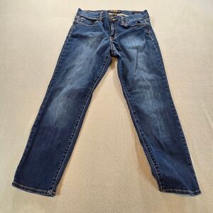 Lucky Brand Sofia Capri Jeans Womens 12/31 Dark Wash Blue Mid Rise Denim Cropped